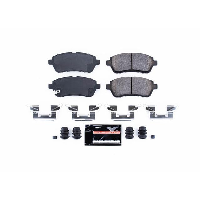 Image of PowerStop Front Brake Pads for Mazda 2 2011-14 - Z23 Carbon-Fiber Ceramic Brake Pads with Installation Hardware, Z23-1454A