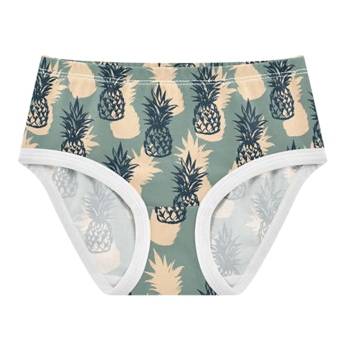 Girls Underwear Soft Cotton Tropical Pineapple Kids Panties in Sizes 2/3t, 4t, 5t, 6 and 8