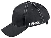 Uvex u-Cap Sport Anstoßkappe - Kopfschutz-Kappe mit langem Schirm und Hartschale - Schwarz - 55-59 cm