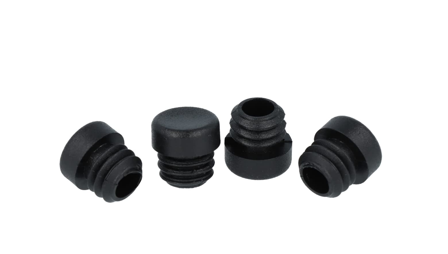 Embout Bouchon Caoutchouc Enveloppant Renforcé NOIR Pour Tube Rond