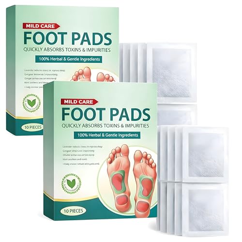 Image of Foot patch Herbal And Gentle Ingredient Detox Foot Pads, Natural Ingredients for Sleep Aid, Pain Relief, Toxin Removal with Bamboo Vinegar and Acupoint Micro-Massage Technology (PACK OF 20)