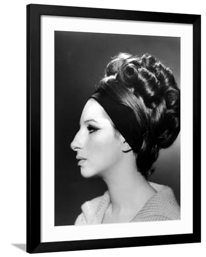 ART.COM Wall Photo Portrait of Barbra Streisand on Black Frame, 32" x 40"