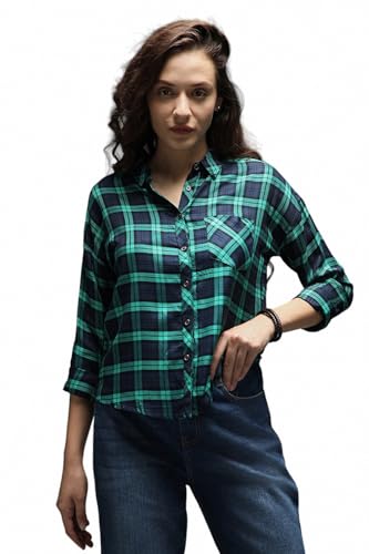 Image of HIGH STAR Women's HSWSHW23701 C4 Spread Collar Regular Fit Shirt