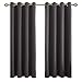 Produktbild FLOWEROOM Blickdichte Gardinen Verdunkelungsvorhang - Lichtundurchlässige Vorhang mit Ösen für Schlafzimmer Geräuschreduzierung Grau 175x140cm(HxB), 2er Set