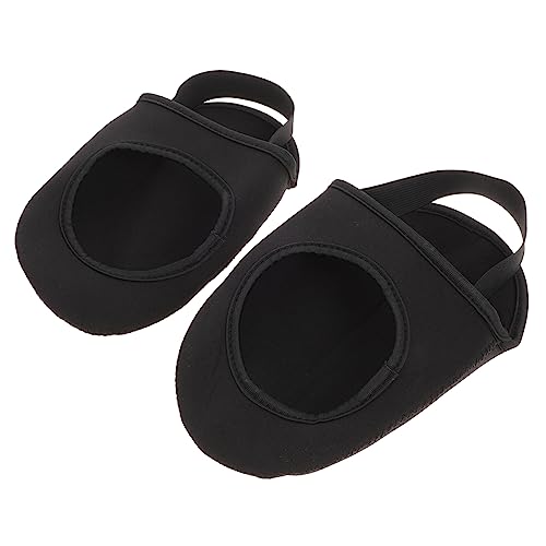 POPETPOP 2Pcs Cubiertas de Zapatos para Montar al Aire Libre a Prueba de Viento, Protectoras, Antideslizantes, Neopreno Negro, Talla 20X10X2CM miniatura 1