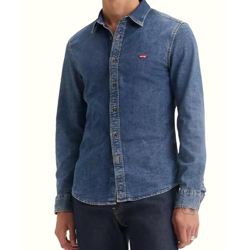 Levi's Men's LS Battery HM Slim Shirt, Trinity MEDIUM WASH, XXL