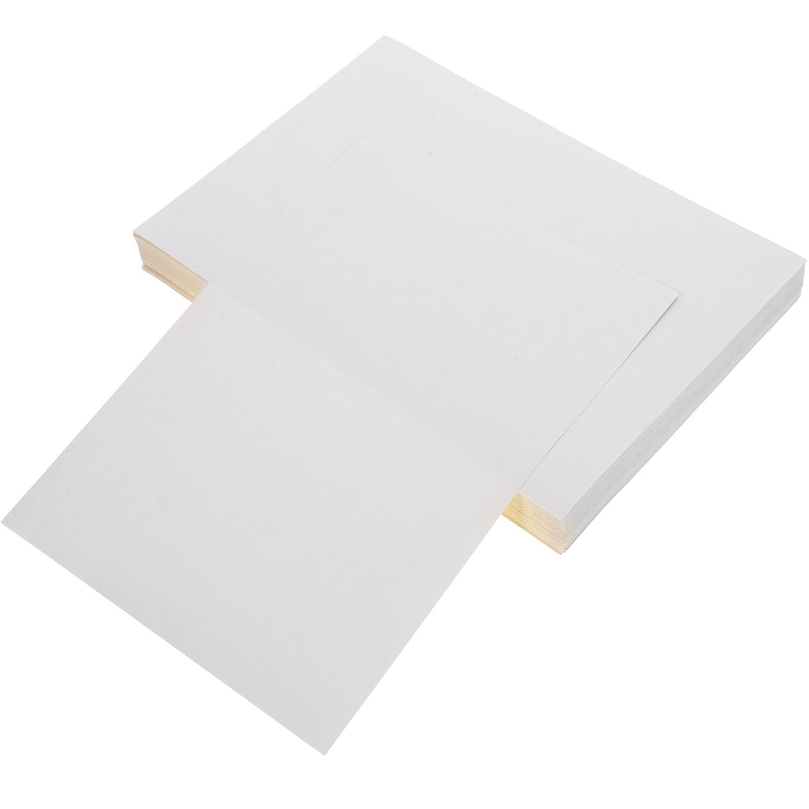 GATHINESS A5 Vinyl Printer Sticker Paper White Glossy 100 Sheets Waterproof Labels for Inkjet and Laser Printers for Organising Bins, Drawers and Jars