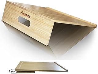 Yangtastic® Foldable A3 Large Bamboo Writing Slope Complete with Cotton Carry Bag | 20 Degree Angled Ergonomic Slanting Stand Board with Handle, Pen Holder, Anti-Slip Border