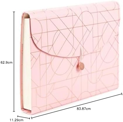 U Brands Modern dosya klasörü, genişletilebilir, 13 bölmeli, pembe/yeşil/beyaz - Görsel 4