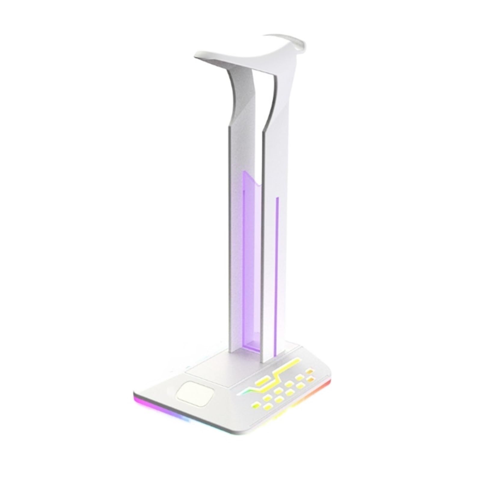 Soporte para Auriculares Soporte for Auriculares RGB for Juegos con 2 Puertos de Carga USB y 7 Modos iluminación(B)