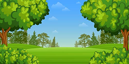 Fondo Fotográfico Bosque Verde 6x3 m Laeacco miniatura 2