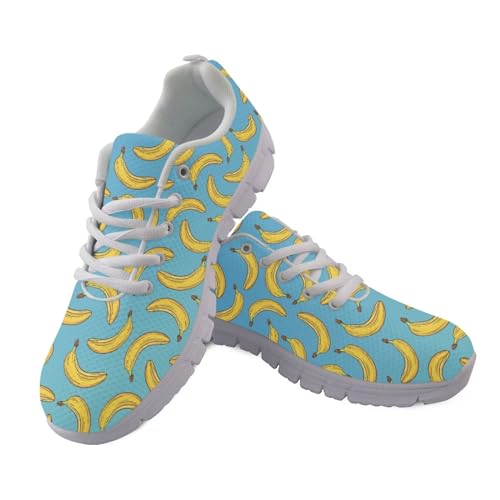 Image of GIFTPUZZ Mens Lace Up Athletic Trainers Running Sneakers Wedge Breathable Gym Lightweight Sports Tennis Shoes