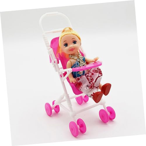 KONTONTY 2 Stück Puppenwagen für Robuster Puppenzubehör mit Realistischem Design Hand Augen Koordination für Jungen – Bild 5