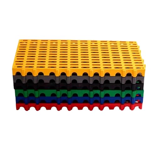 Genérico Juego de 4 losetas modulares entrelazadas para Suelo – 40x80x5 cm – Alfombrillas de Drenaje para lavadero de Coches, Garaje, baño y terraza – Juego de losetas Antideslizantes de fácil ensamb