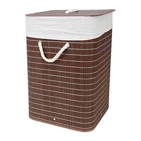 THE SECRET HOME - Cesto para Ropa Sucia con Tapa - Cesta Plegable con Funda Interior Cover