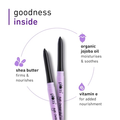 Plum Eye-Swear-By everyday wear kajal black waterproof | Creamy smooth formula | Smudge-proof | Twist up pencil | Creamy smooth glide | Long... - Image 5