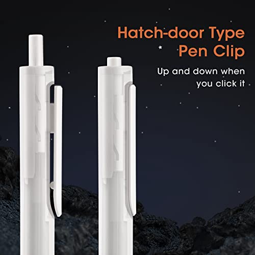 Image of WRITECH Gel Pens Fine Point: 0.5mm No Smear & Smudge Black Ink Pen Click for Journaling Sketching Drawing Notetaking Retractable Extra Finepoint Smooth Writing Silent Pen Set Non Bleed 8ct Up-Gel