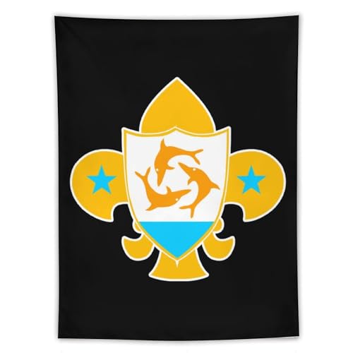 Tapiz vertical de la bandera de Anguila para colgar en dormitorio