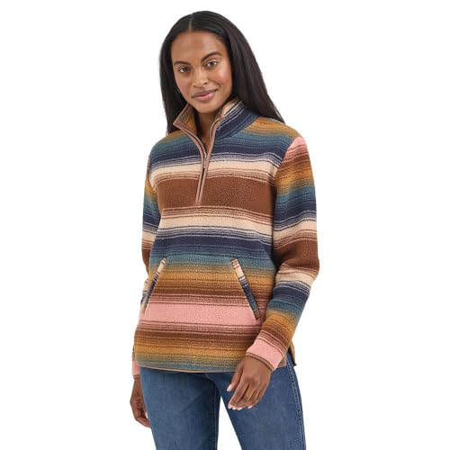 Wrangler Women's Multi Stripe Sherpa Pullover