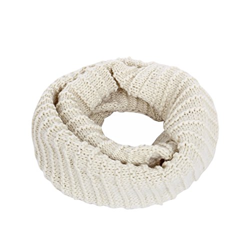 TrendsBlue Premium Solid Chunky Ribbed Knit Warm Infinity Loop Circle Scarf
