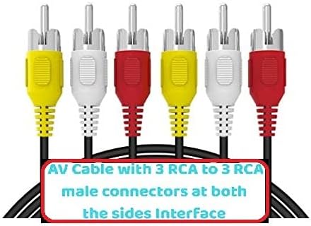 CATVISION TV-Out Cable 3 RCA to 3 RCA AV Cable (1 Meter) Black