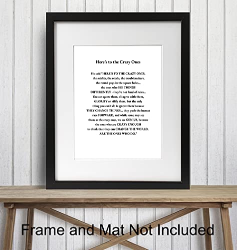 Yellowbird Art & Design Steve Jobs Motivational Quote, Art Print, Home Decor - Inspirational Apple Wall Art Poster - Unique Room Decorations For Office, Den - Gift For Entrepreneur, Disruptor, Boss thumb #2