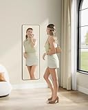 SONGMICS Full-Length Hanging Mirror, 120 x 40 cm, Rectangular, Ink Black, Wall or Door Mounted, Tempered Glass, for Bedroom, Living Room, Cloakroom - Image 2