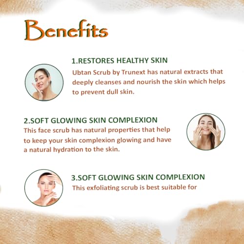 Image of TRUNEXT Ubtan Face And Body Scrub For Tan Removal And Reviving Dull Skin (200 ml)