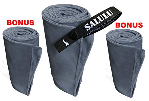 SALULU 3 Size/Pack Microfiber Travel Quick Dry Towel Fast Drying Lightweight Towels