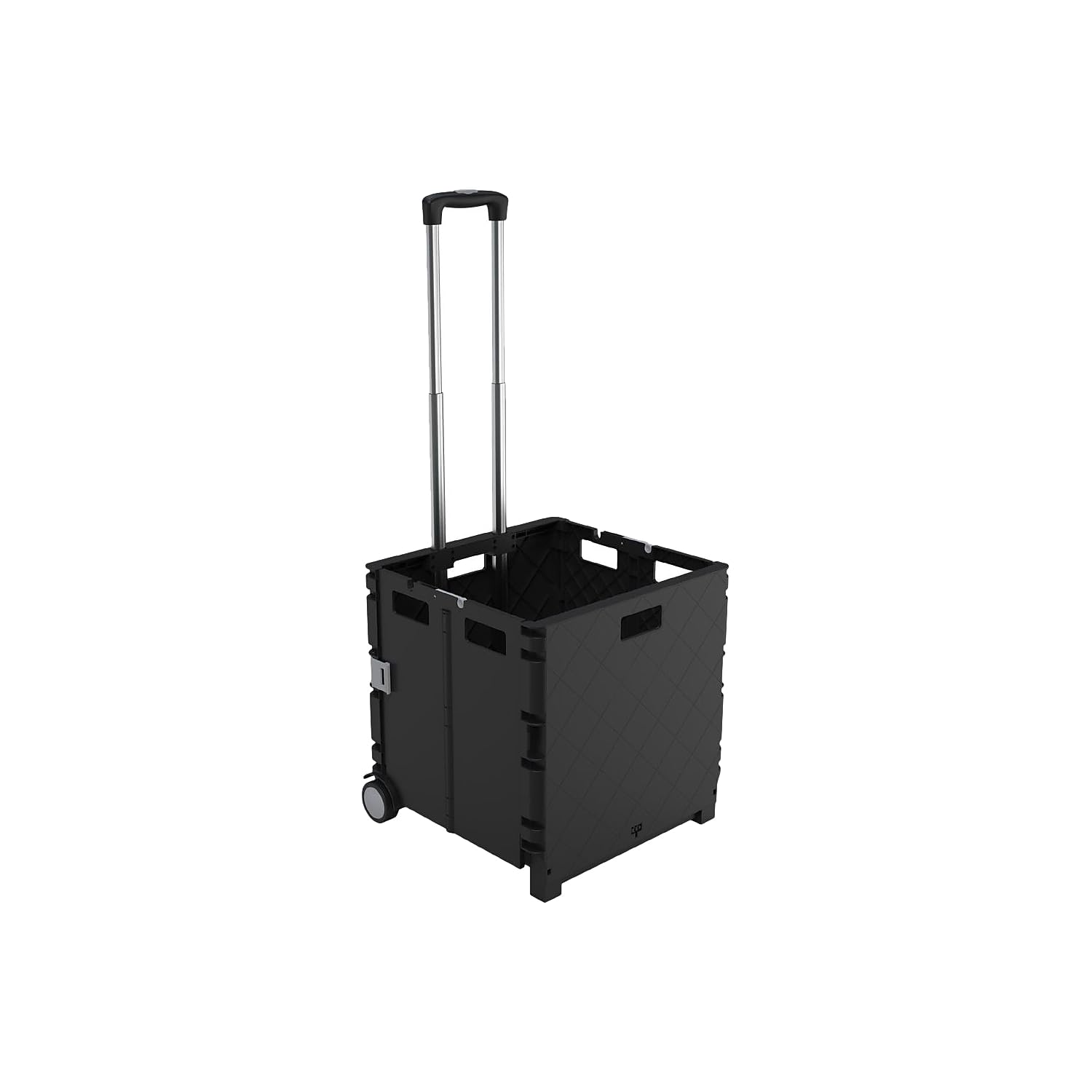 Staples Plastic/Poly Mobile Utility Cart with Dual Wheel, Black, 2/Pack (ST60714-CCVS)