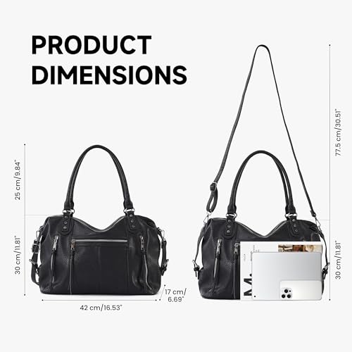 Bolso Tote para mujer TANTOMI suave multi bolsillo miniatura 4
