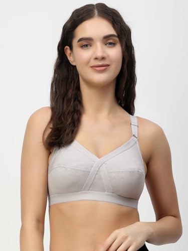 Image of Floret Women's Pure Cotton-Fabric Non Padded & Non-Wired Cut & Sew /Full Coverage Bra