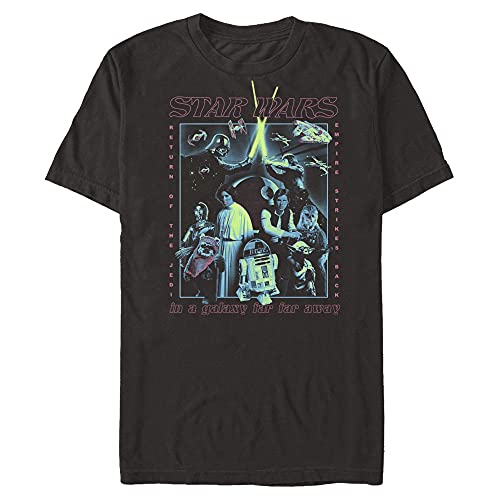 T-Shirt Homme Star Wars Poster Glow en coton noir confortable