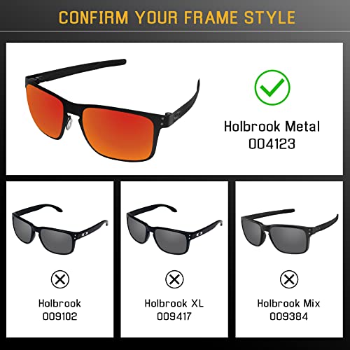 Image of Bwake Replacement Lenses for Oakley Holbrook Metal OO4123 Sunglasses POLARIZED