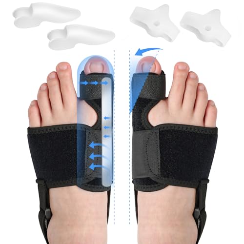 Juanetes Corrector Nocturno Y Dia, 6Pcs Corrector Juanetes Mujer Hombres, Ajustable Separador Juanetes, Profesional Corrector Juanete Para Mujeres Hombres, Hallux Valgus Alivio Del Dolor