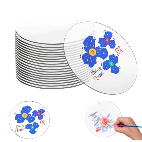 2 Disques En Acrylique Transparent 20cm - Plaques Rondes Pour Projets DIY, Peinture, Décoration, Cadre Photo - 6