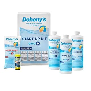 Doheny's Ultimate Pool Opening Start-Up Kit | Made in USA | Includes Metal Out, Algae Control, Clarifier & Super Shock | Prevents Stains, Rust & Scale | Free 10-Pack Test Strips | Pro-Grade Chemicals