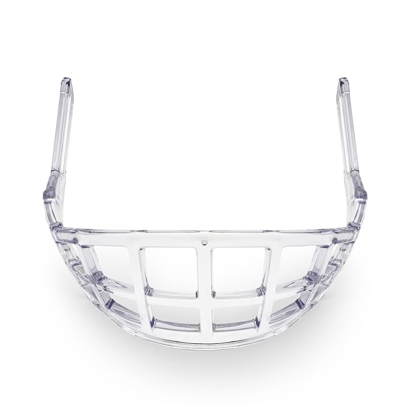 GY Hockey Helmet Face Shield Cage Adult Ice Hockey Half Shield Cage Lower-Face Protection for Chin/Lips/Teeth Without Hindering Breathability (Clear)