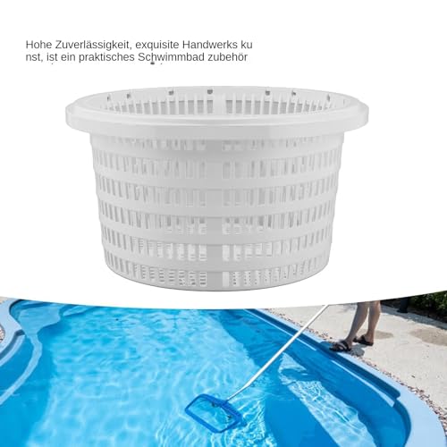 Cesta para skimmer con asa: colador de piscina para eliminar suciedad acumulada 5