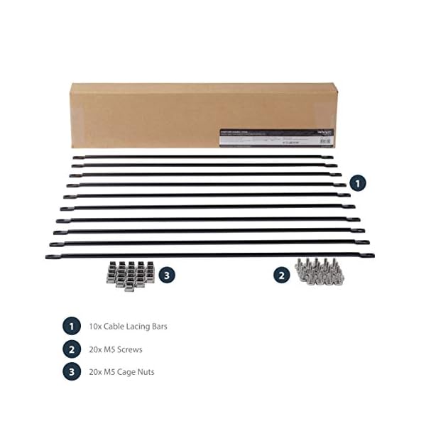 Cable Lacing Bar 10 Pack Steel Horizontal Cable