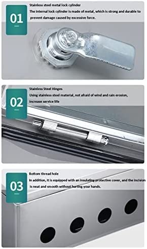 Caja de conexiones eléctrica Caja Eléctrica For Exteriores,Caja De Control De Caja De Conexiones De Acero Inoxidable Resistente A La Intemperie,Caja De Proyectos Eléctricos Universal Montada En La Par
