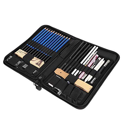 Ferramentas de esboço, kit de desenho a lápis prático portátil completo, durável e ecologicamente co