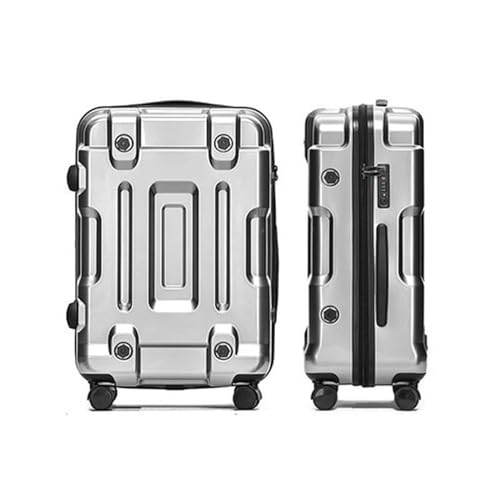Suitcase Travel Suitcase TSA Customs Lock Suitcase Universal Wheels Silent Suitcase Boarding Suitcase Various Sizes(Silver-A,24in)2