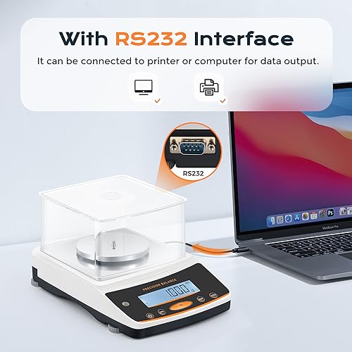 Image of Bonvoisin Lab Analytical Balance 500g x 0.001g Precision Digital Scale .001 Gram Accuracy Laboratory Scientific Milligram Scale 17 Units Selectable