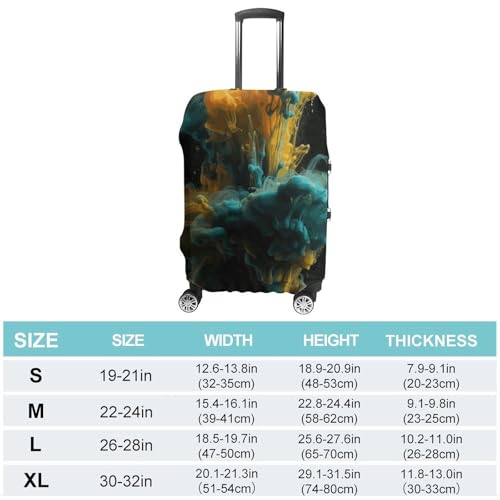 Colored Liquid Travel Luggage Cover Anti-scratch Suitcase Cover Elastic Suitcase Protective Cover Fits 19-32 Inch Luggage S2