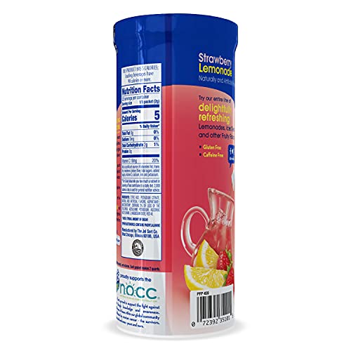Wyler's Light Pitcher Packs (6 per canister), Strawberry Lemonade Drink Mix, includes 6 canisters (36 Total Pitcher Packs)