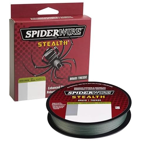 SpiderWire Stealth® Superline, Moss Green, 15lb | 6.8kg, 125yd | 114m Braided Fishing Line, Suitable for Freshwater and Saltwater Environments Cover