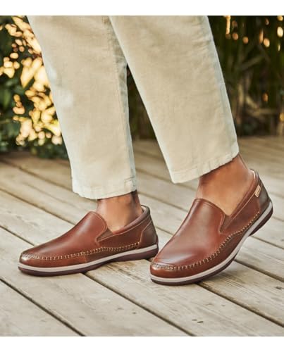 Image of PIKOLINOS Marbella M9A-3111 Men's Slip-On Moccasins - Premium Calfskin Leather - Removable Cushioned Insole with All Day Support - Elastic Fit - Flexible Sole