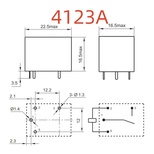 Relay 812H-1A-C F6VDC 4pins relais electronique imprimé