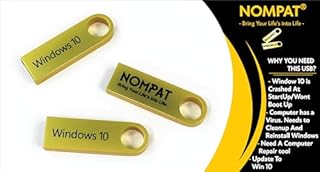 NomPat 16GB Bootable USB 3.0 - System Repair, Recovery & Reinstall Tool Compatible with Windows 10- UEFI | Legacy Support - No Key Included